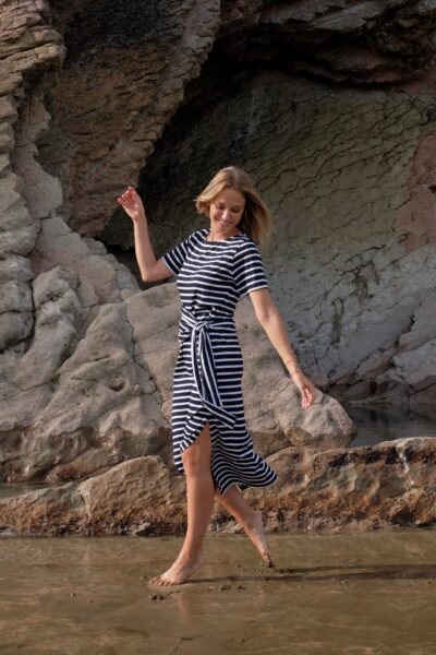 Robe longue fluide rayée Flamisse