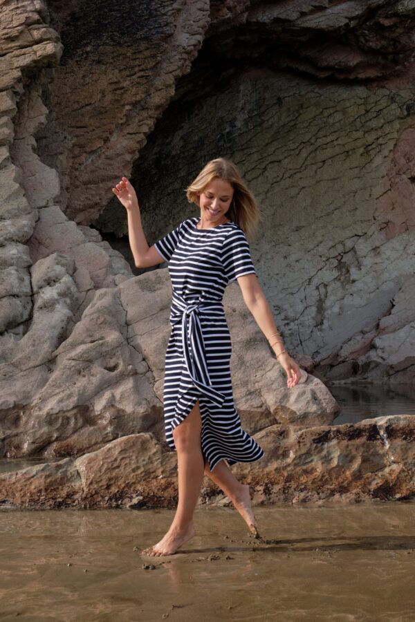 Robe longue fluide rayée Flamisse