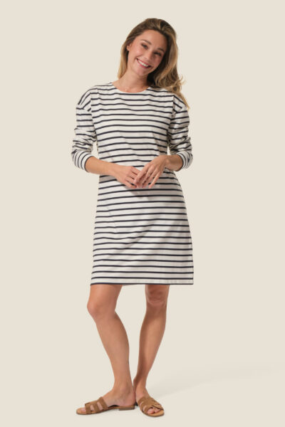 Robe rayée à manches longues Benjamine