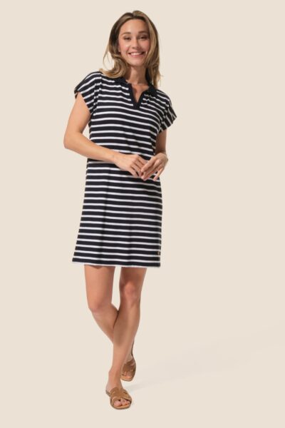 Robe rayée manches courtes Volvi