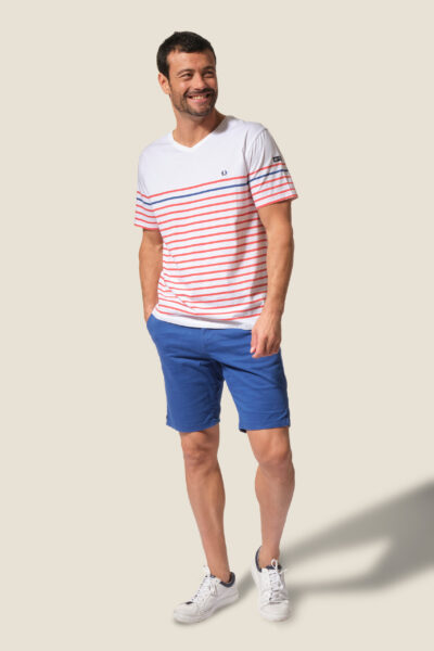 Tee-shirt col V manches courtes Halbus