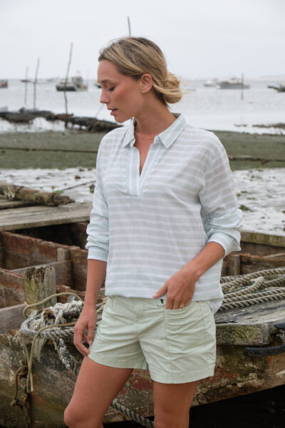 Blouse fluide rayée manches longues Hublot Mode Marine