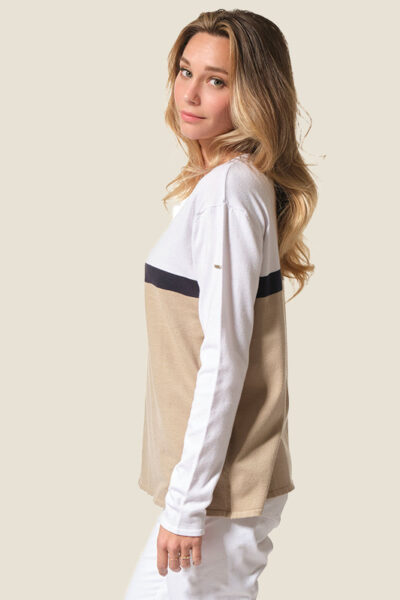 Pull femme tricolore Mativa