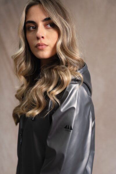 Ciré long métallisé femme doublé polaire avec manchons Dania