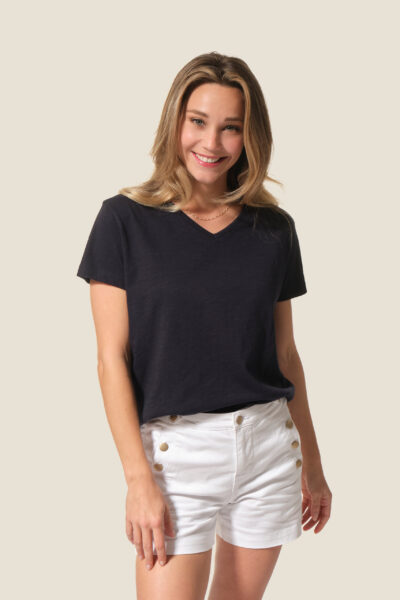 Tee-shirt femme uni manches courtes Joddo