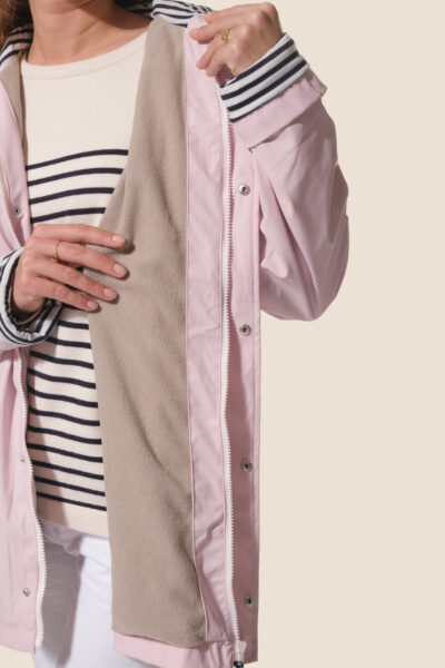 Ciré mixte imperméable zippé doublé polaire adulte à capuche stratus