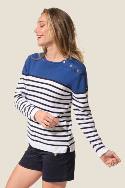Pull femme avec bloc color Evasion