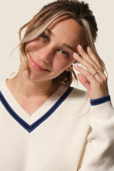 Pull femme col V Katja