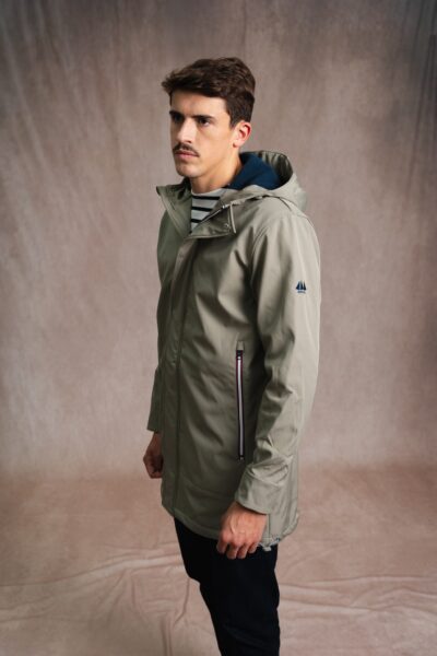 Veste softshell homme longue zippée, tissu déperlant et respirant Lilien