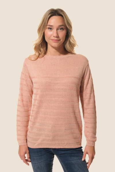 Pull femme col rond Azurite