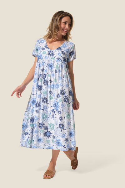 Robe longue imprimée femme Jacinthe
