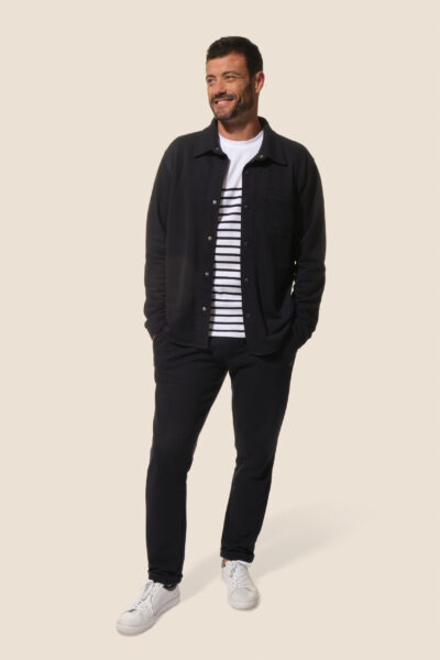 Surchemise en coton pour homme style marin