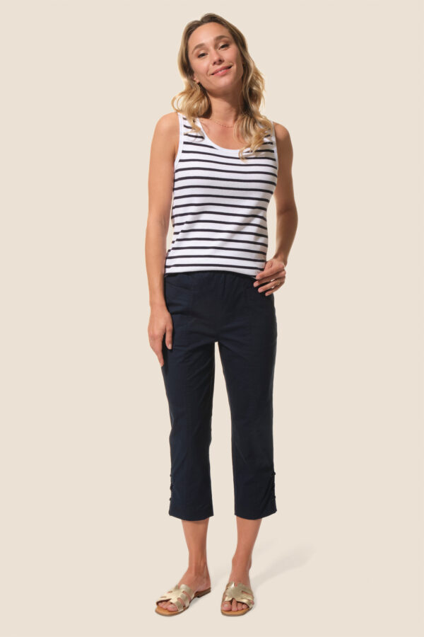 Pantacourt femme taille élastiquée Linda