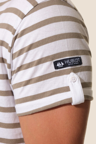 Tee-shirt homme rayé avec col tunisien Pepito - Hublot Mode Marine