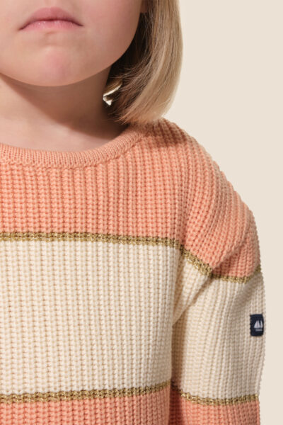 Pull femme rayé lurex col rond Sylvie pour fille Hublot Mode Marine