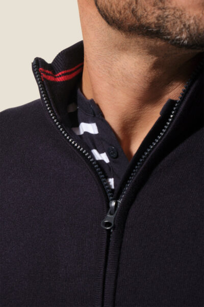 Gilet homme en maille zippé Hublot Mode Marine