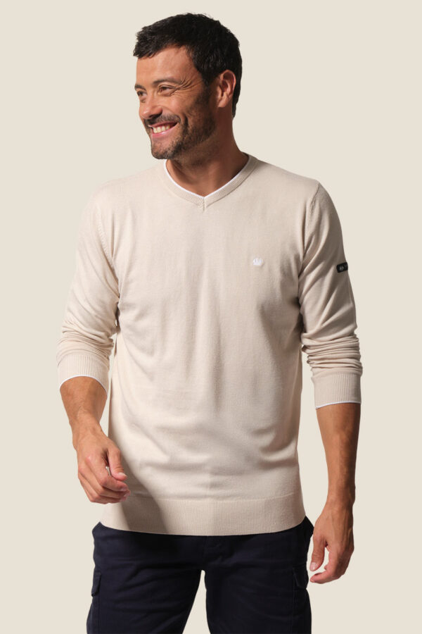 Pull homme col V Watson