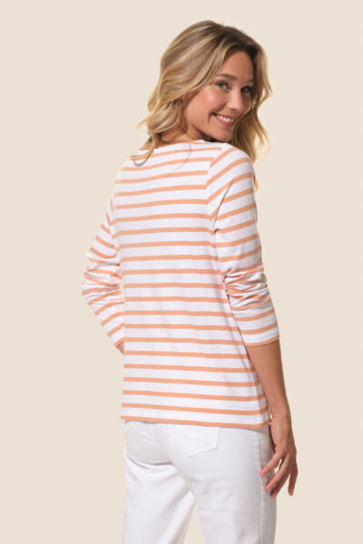 Marinière femme manches longues, col bateau, Hublot Mode Marine