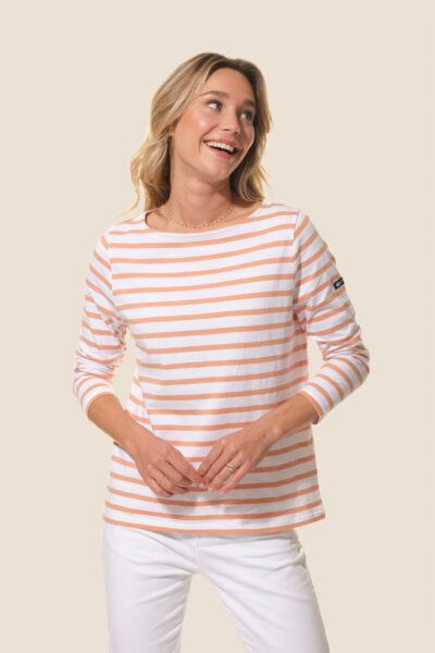 Marinière femme manches longues, col bateau, Hublot Mode Marine