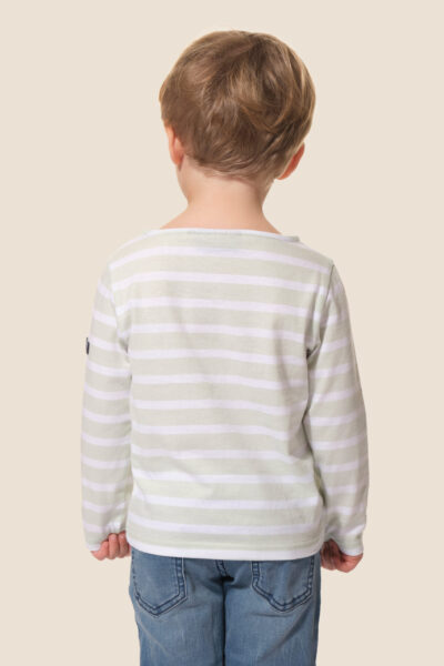 Marinière enfant mixte manches longues, col bateau, Hublot Mode Marine