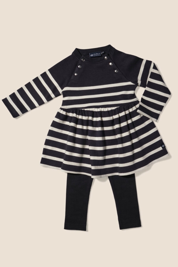 Ensemble bébé fille avec robe et legging Rose