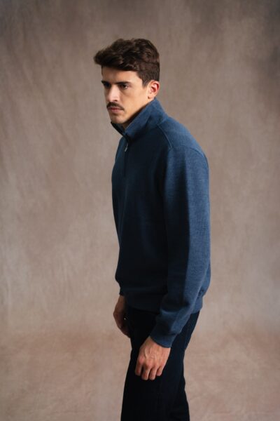 Sweat homme en côte américaine, col camionneur, Gaston