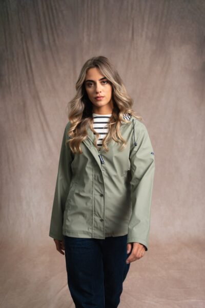 Ciré femme zippé à capuche, doublé polaire, Soleane