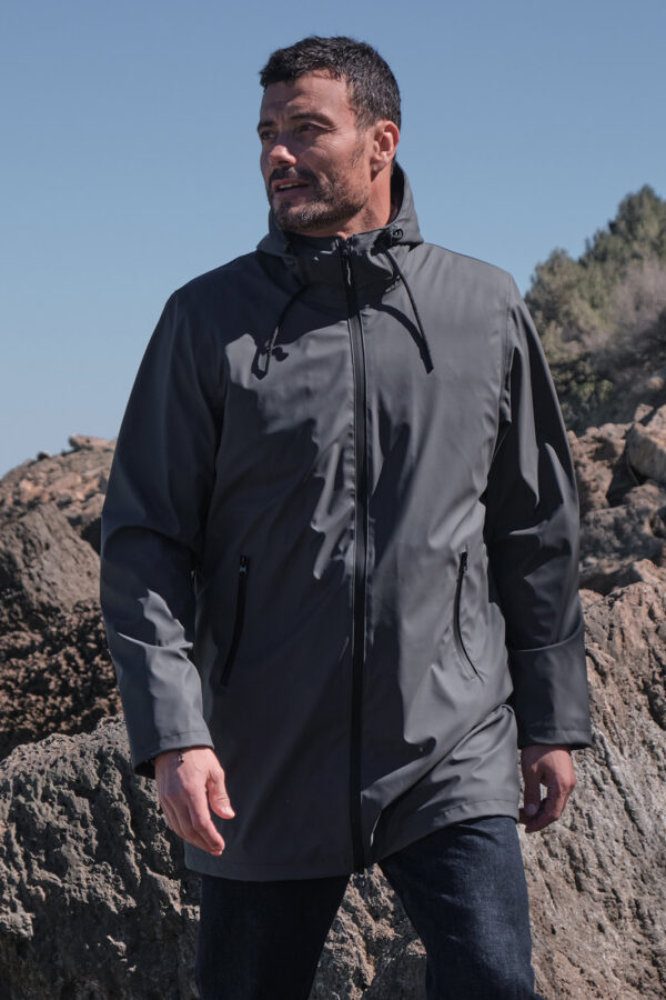 Ciré homme 3/4 zippé à capuche doublé polaire Jules