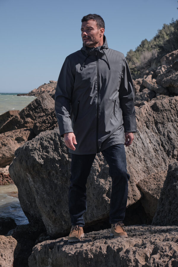 Ciré homme 3/4 zippé à capuche doublé polaire Jules