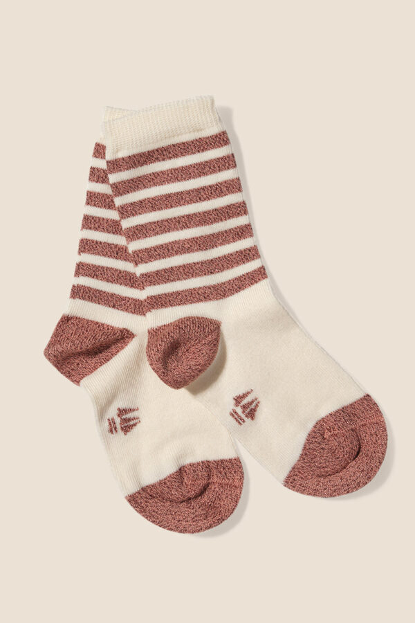 Chaussettes enfant avec rayures métallisées