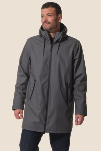 Ciré homme 3/4 zippé à capuche, avec manchons, Jules