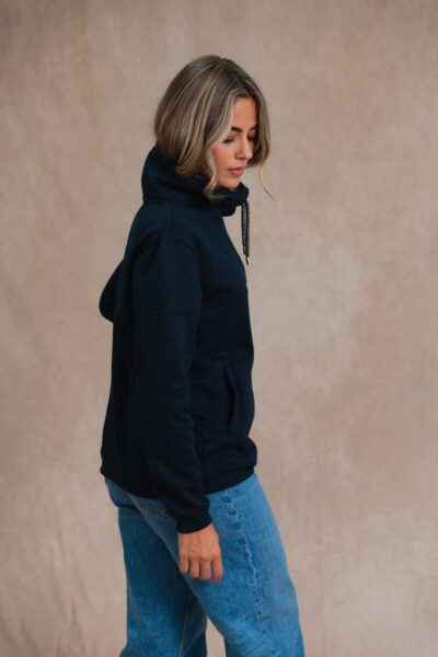 Sweat femme uni, col boule Galina