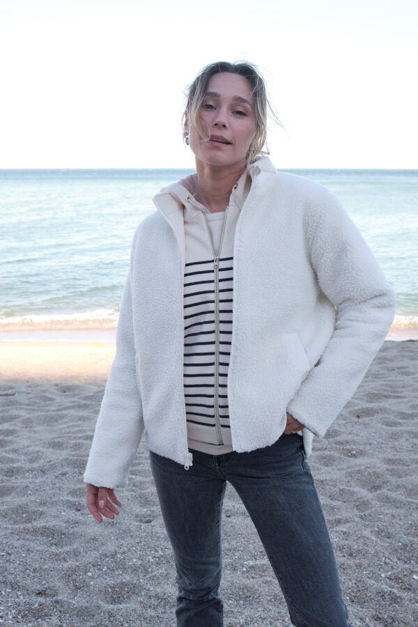 Manteau femme zippé réversible Alicia