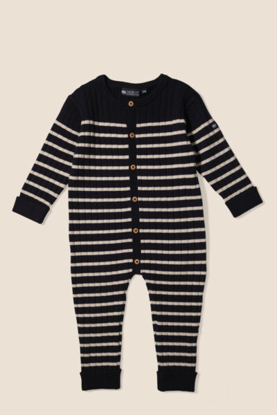 Combinaison bébé garçon à rayures en maille Lucien