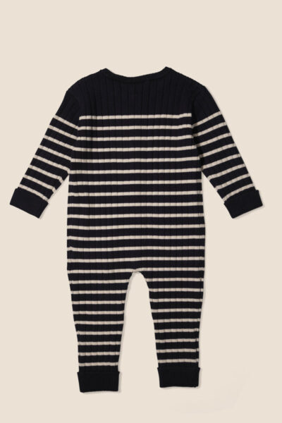 Combinaison bébé garçon à rayures en maille Lucien
