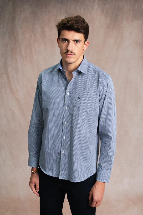 Chemise homme à petits carreaux