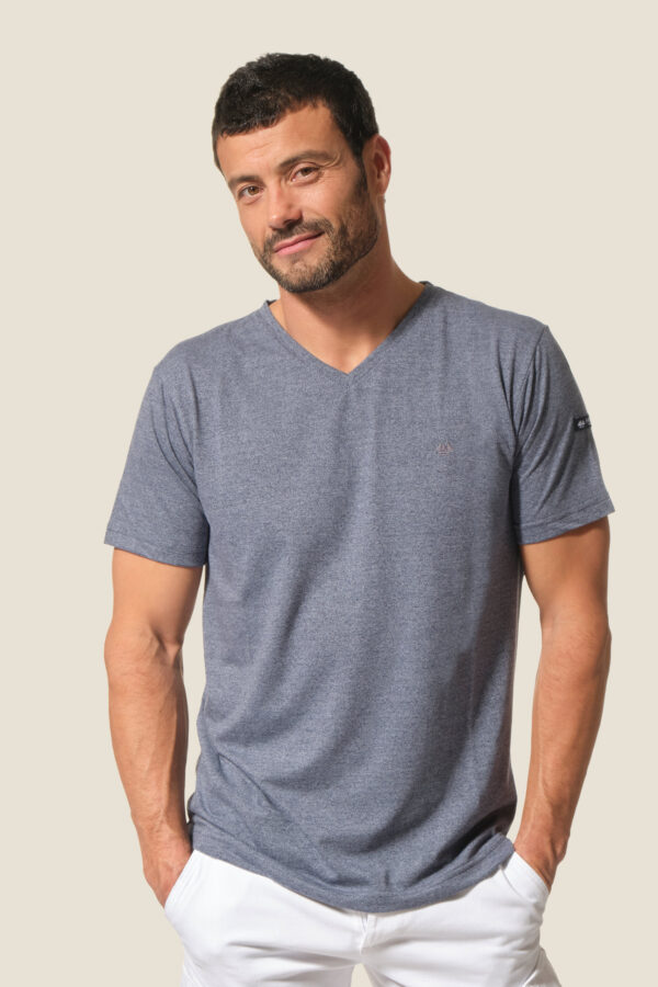 Tee-shirt homme en jersey uni chiné Fabio