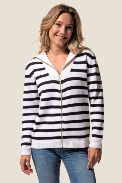 Veste femme zippé rayée Daisy