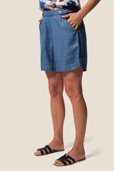 Short en tencel pour femme avec taille élastiquée Eveline