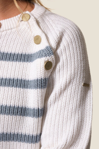 Pull femme rayé col rond Francoise