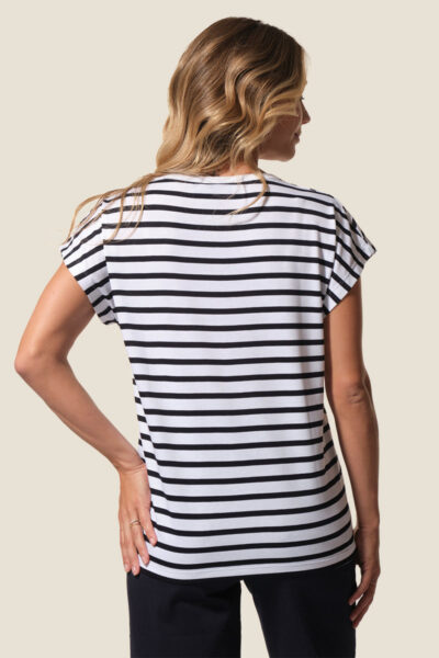 Tee-shirt femme rayé col V Janice