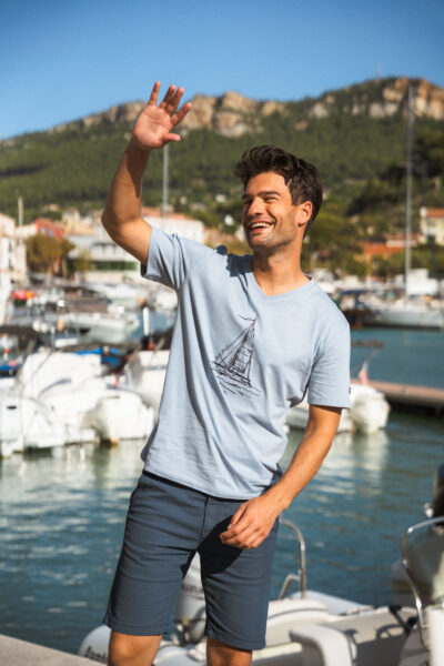 Tee-shirt homme en jersey. Coupe droite Clyde.