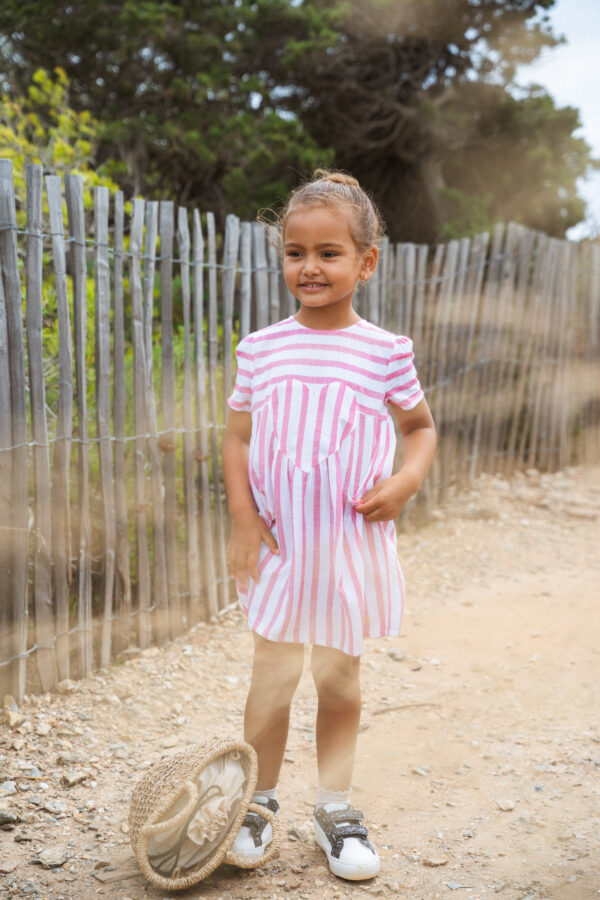 Robe fille manches courtes Marinette