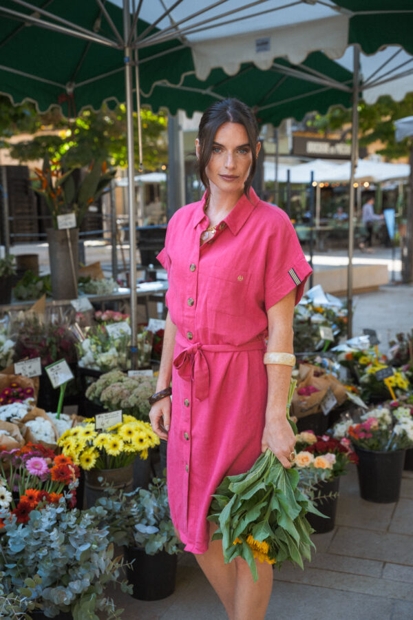 Robe chemise LIN femme Esma